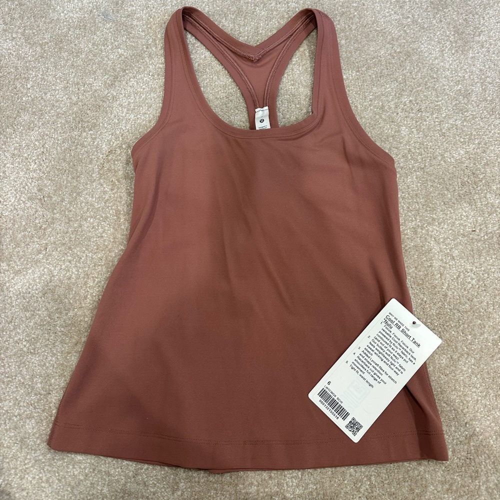 NWT Lululemon Cool RB Short Tank nulu. Size 6.